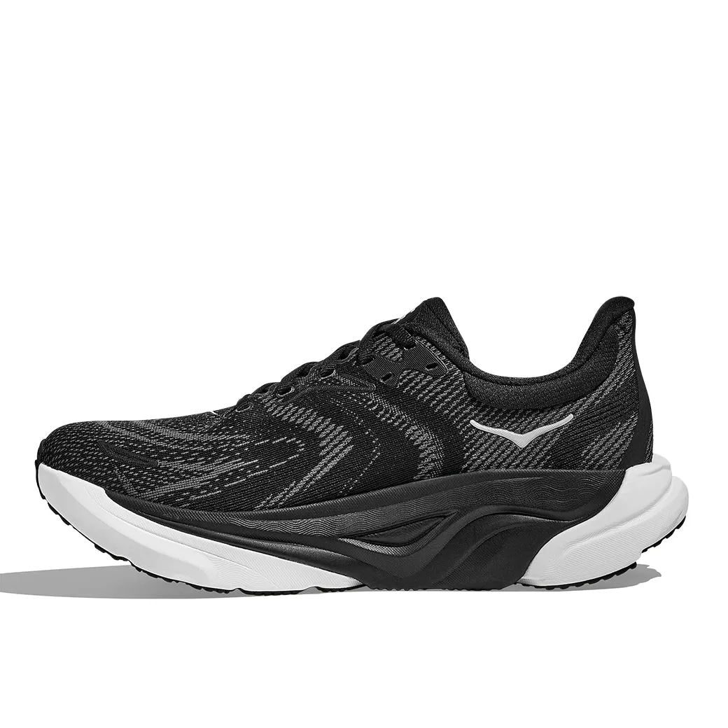 Womens Hoka Arahi 8 in Black/White Single - layer off - road running shoe capability