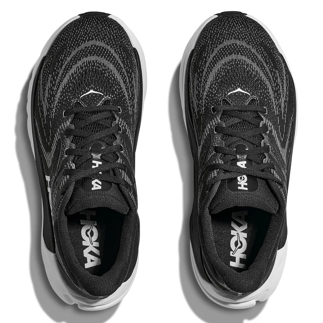 Womens Hoka Arahi 8 in Black/White Traditional zipper