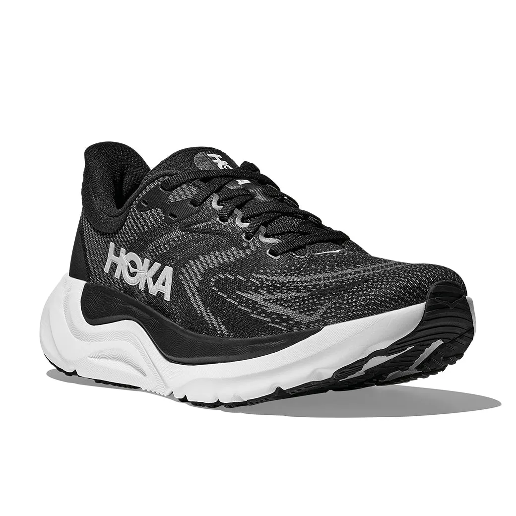 Rough surface running Odor control Womens Hoka Arahi 8 in Black/White