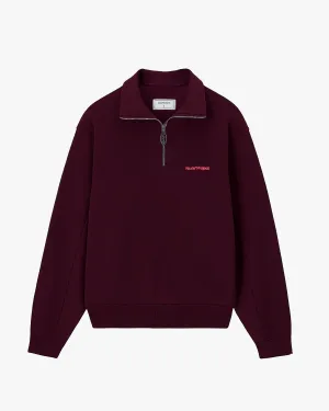 Origins Quarter-Zip Burgundy Fashionable Look