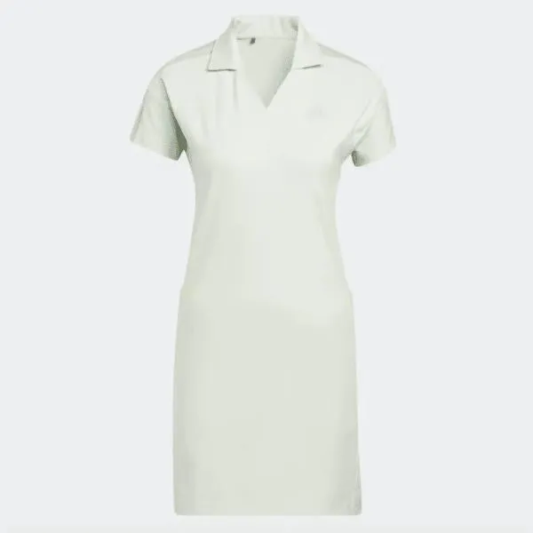 Adidas 3-Stripes Golf Dress - Green Snap-Closure