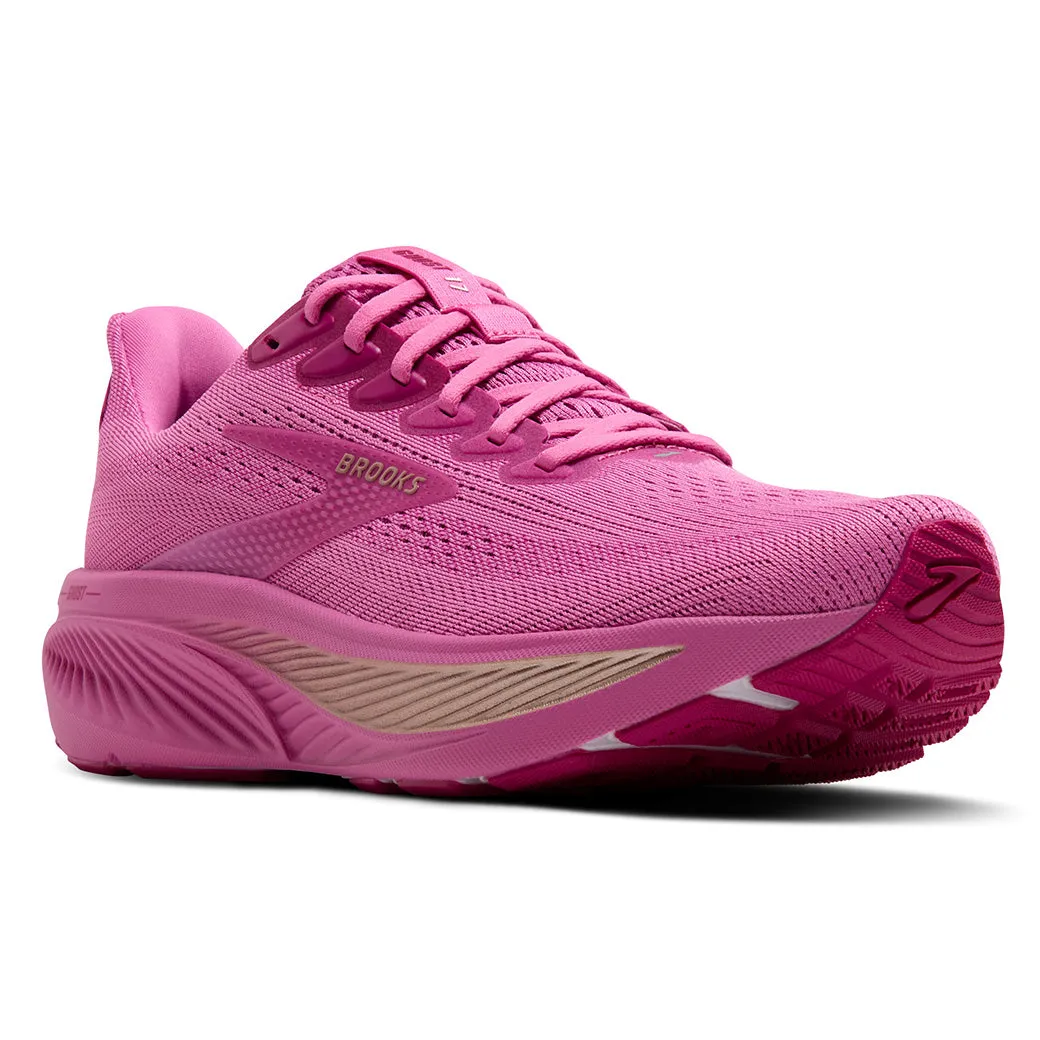 Womens Brooks Running Ghost 17 in Pink/Fuchsia/Gold moisture - management Heel Guard
