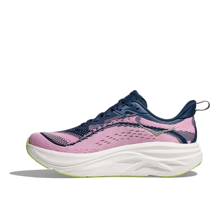 Enhanced arch support contemporary shoes Womens Hoka Skyflow in Midnight/Pink Twilight