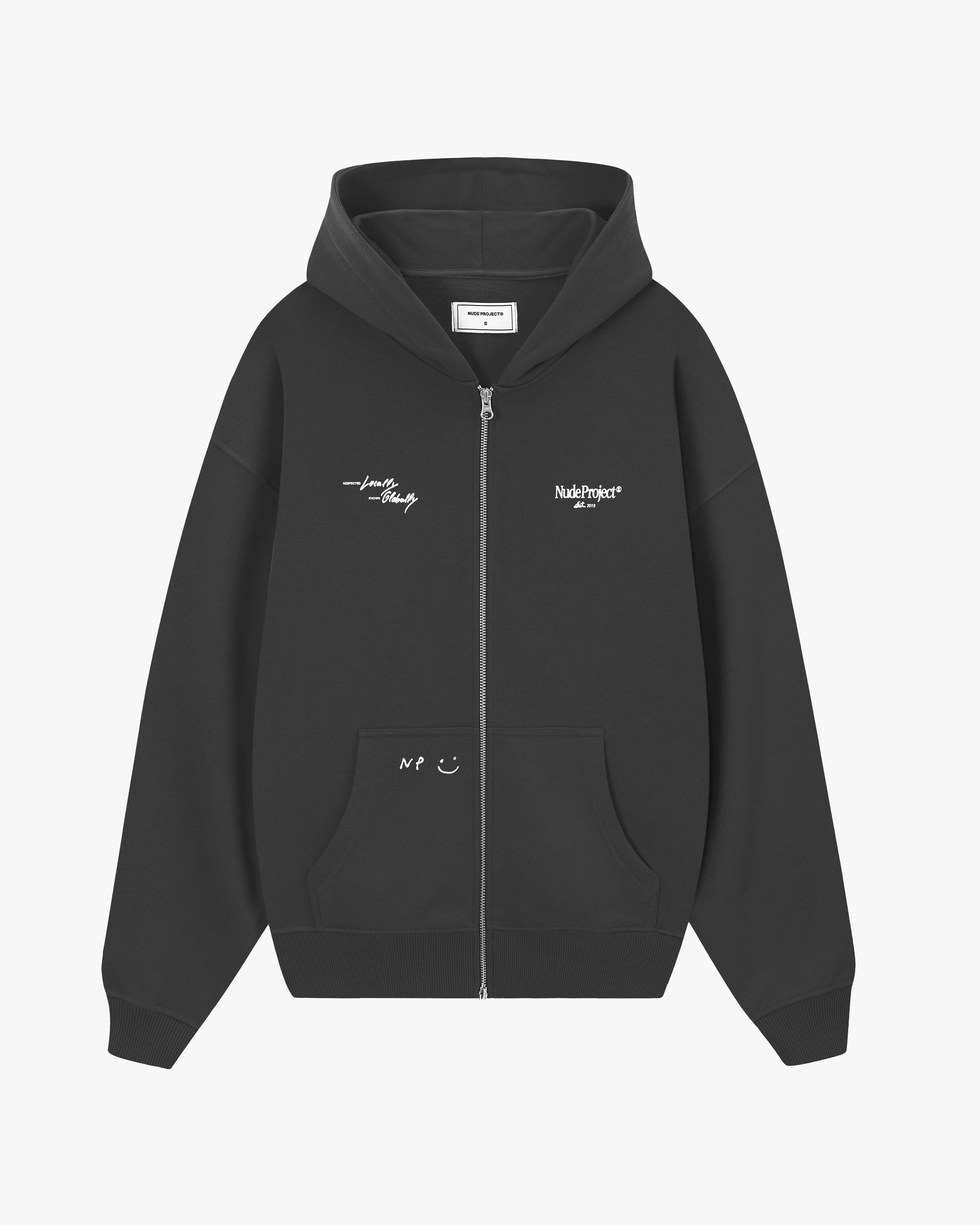 Global Soon Zip-Up Hoodie Ash Fresh Minimal