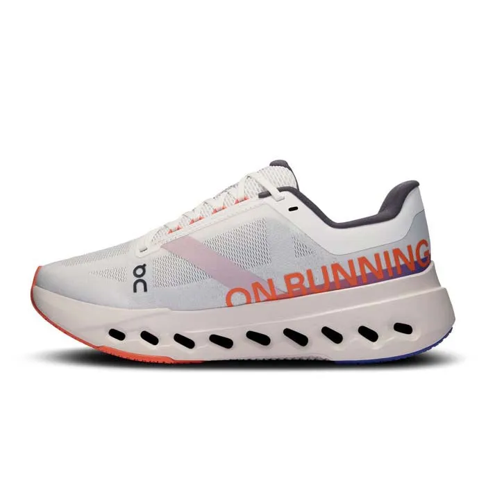 step - in comfort Womens On Running Cloudsurfer Next Wide in White/Flame