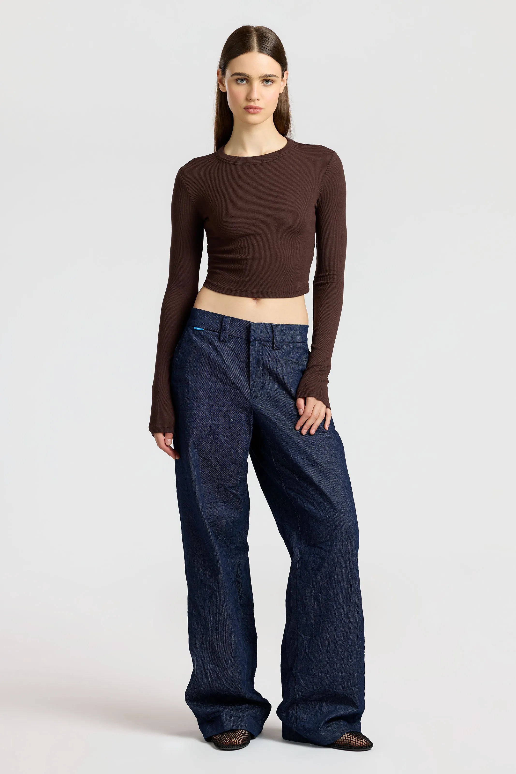 Basic Layering Slim Fit Comfort Verona Crop Shirt