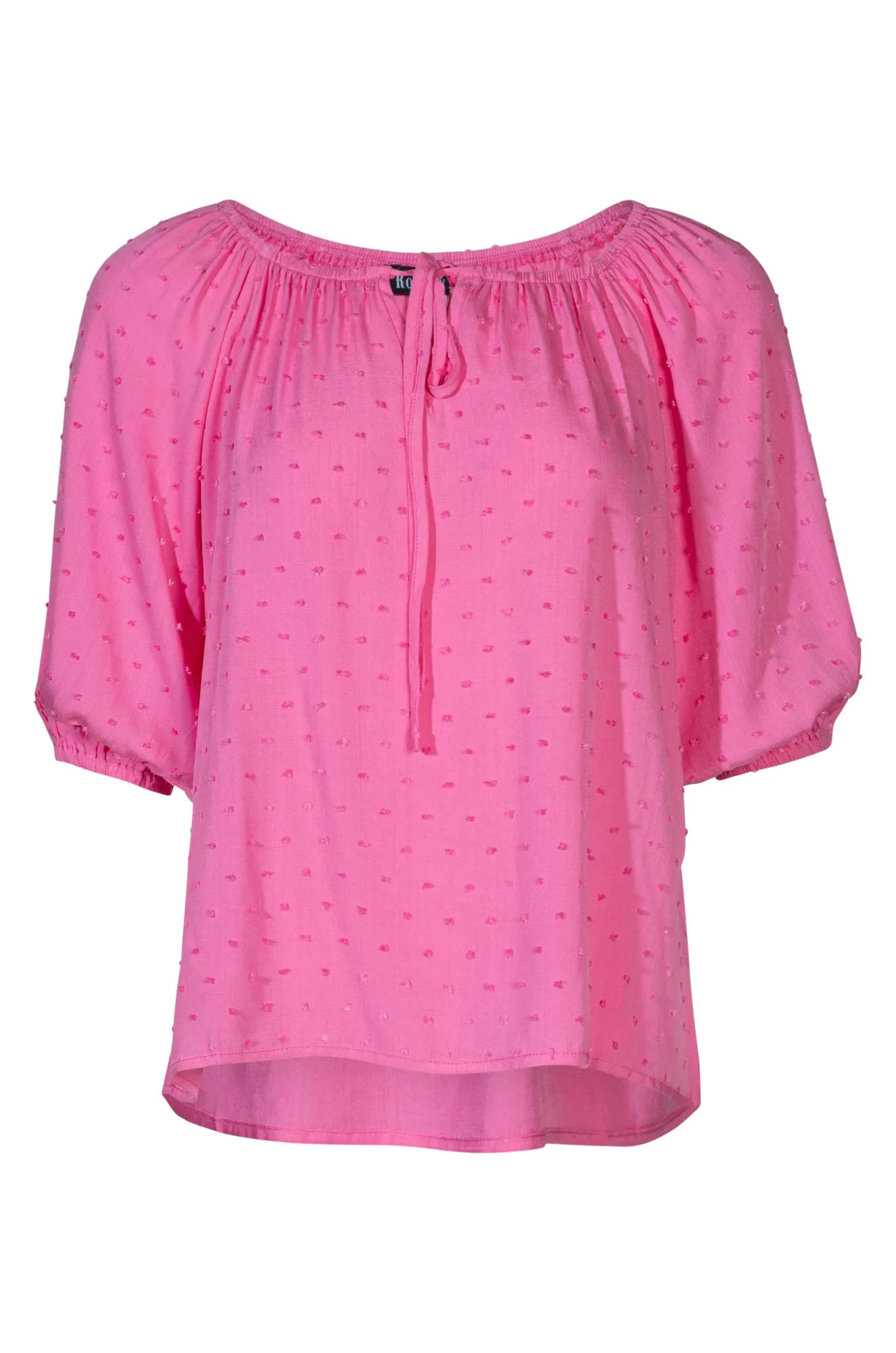 Stylish Layer Elasticated scoop neck Top | PINK | 6131A1