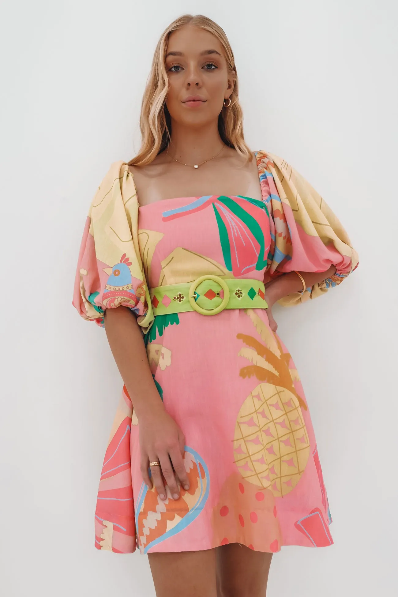 Oversized-Fit Flowy Cut Mia Mini Dress Milani Rio