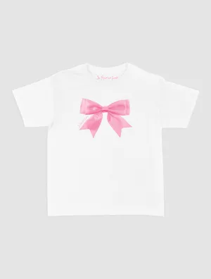 Casual Flex Fit Minimalist Apparel put a bow on it baby tee