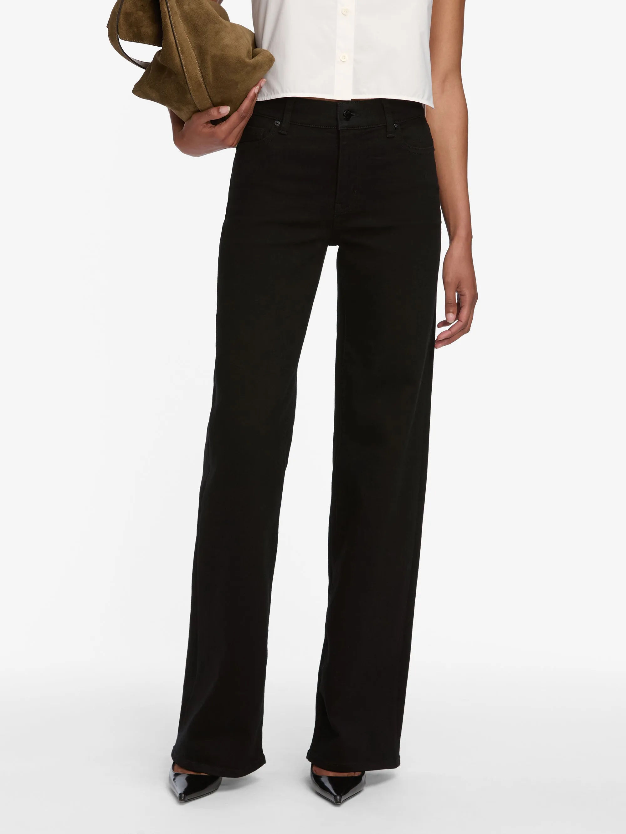 Le Slim Palazzo Long -- Black EcoFriendlyDye Quick Dry Wear