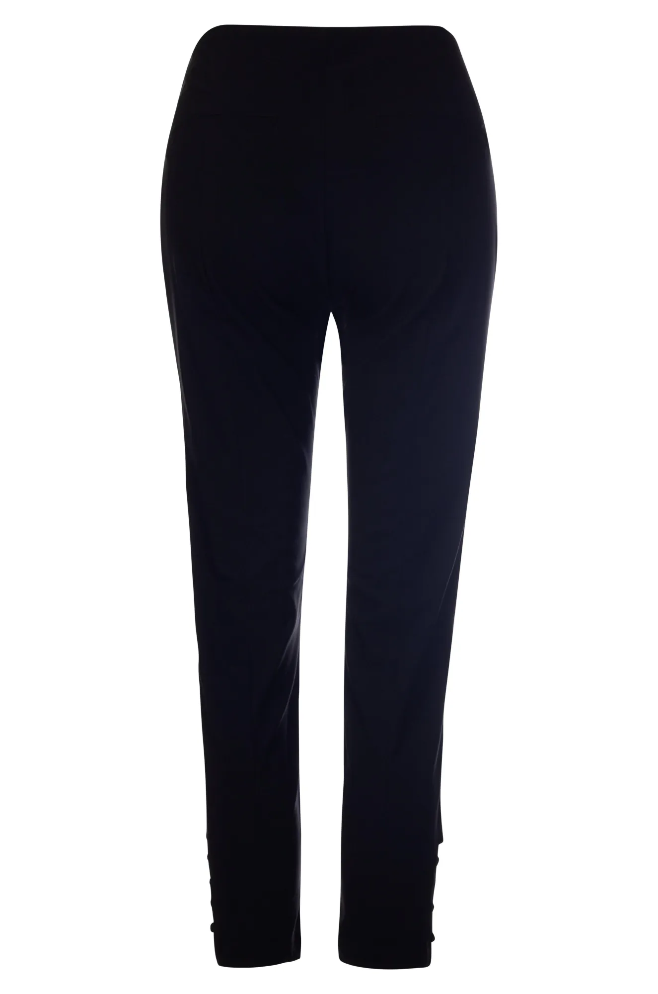 Pull on Micro Stretch Capri Pants | Black | 2165A1 EasyCareFabric relaxed shape
