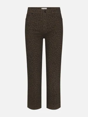 Low Rise Fit Le Sleek Straight -- Leopard