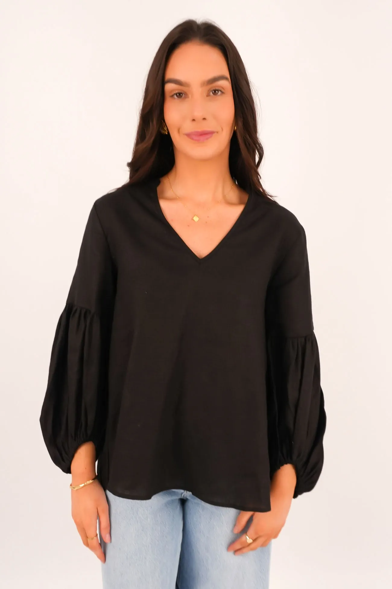 Madison Top Black Casual Style