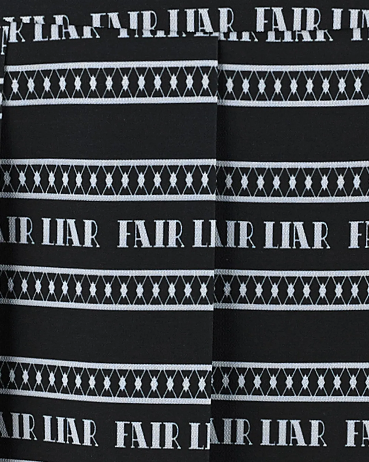 Opaque finish Logo pattern printed pleated skirt - Black