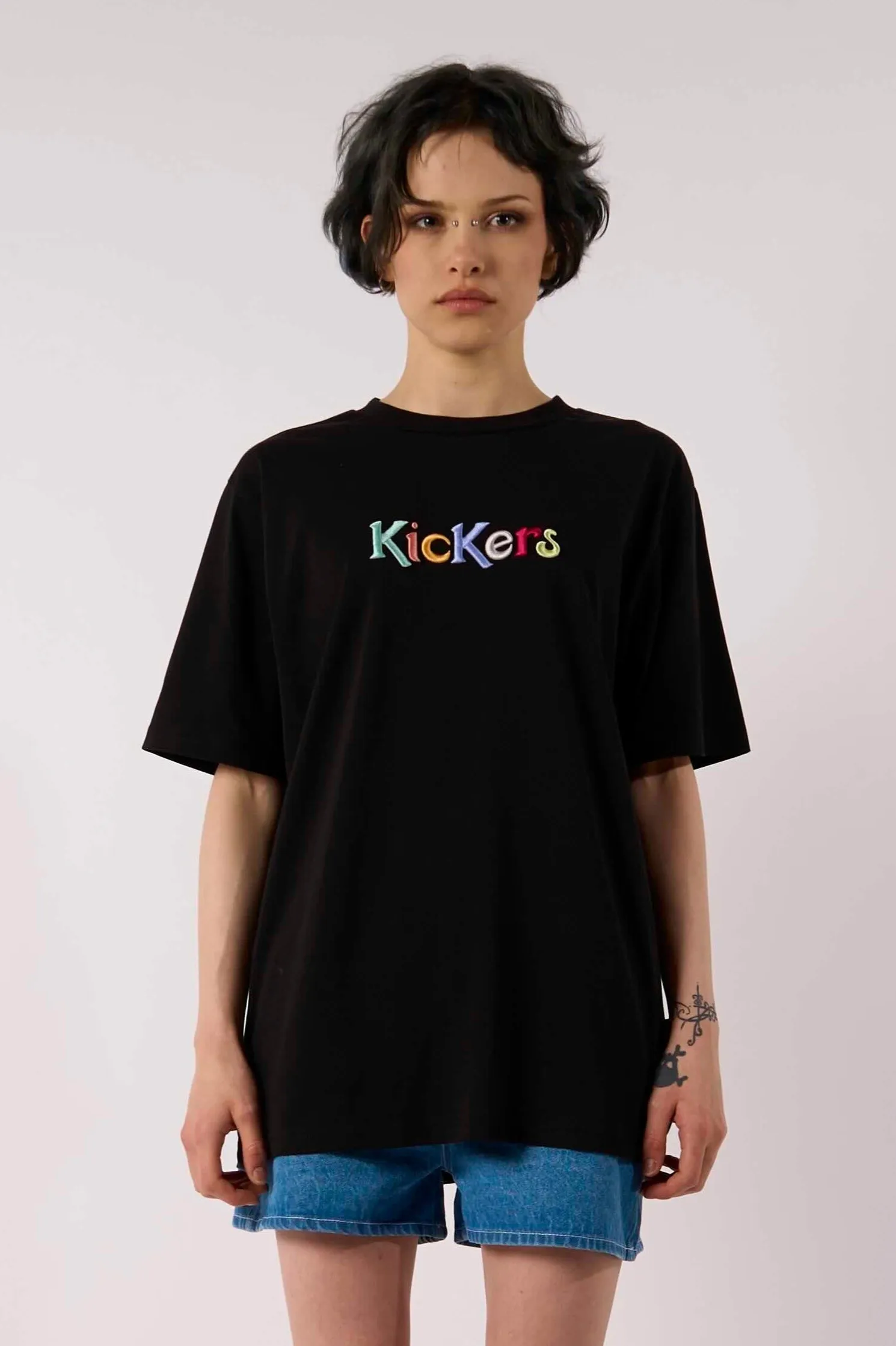 Kickers Black Logo T-shirt Windproof Fabric