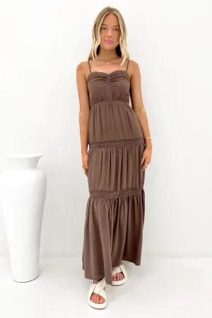 Toledo Maxi Dress Brown Contemporary Style