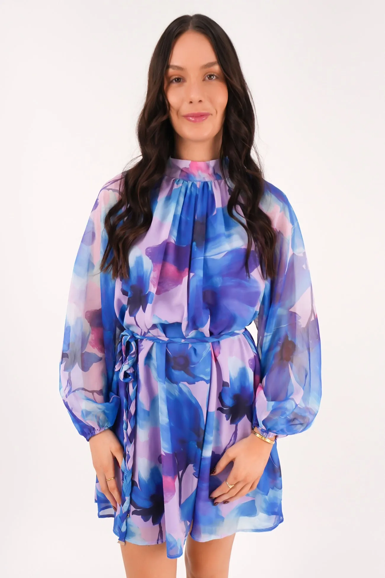 Luxe Fit Meera Mini Dress Blue