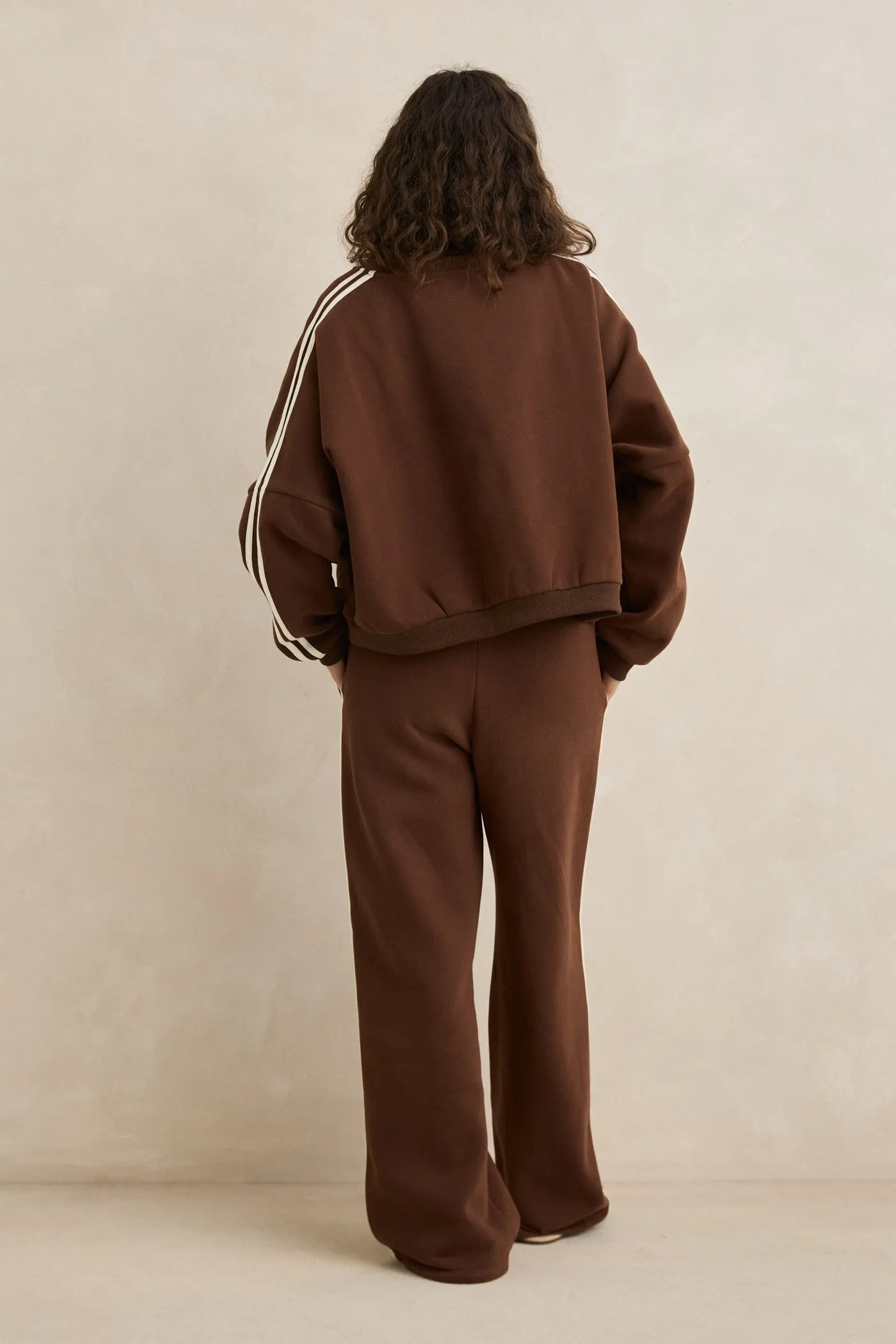 City Wear Contrast Trackpant Brown