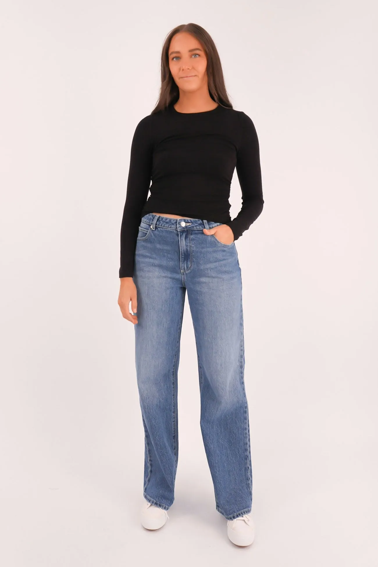 fashionable blazer Kylie Long Sleeve Top Black