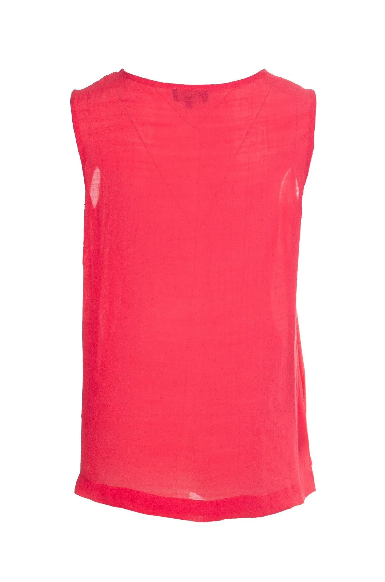 Sleeveless unlined Top | CORAL | 8821A1 Model Edge Sporty Design