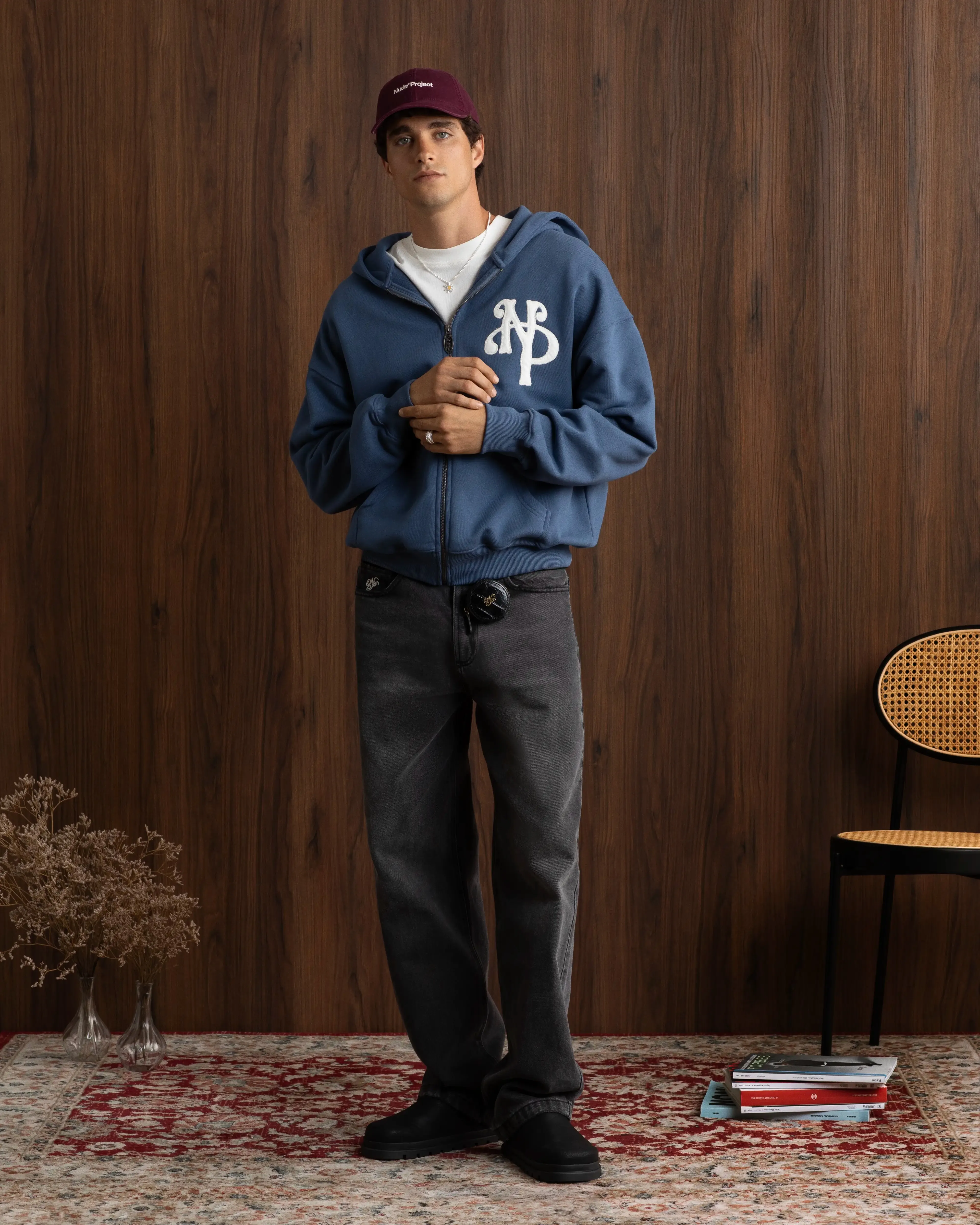 Kill Bill Zip-Up Hoodie Indigo product polka dot playfulness Modern Active