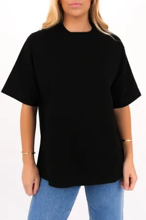 ThermoregulatingFabric Minimalistic Wear Core Oversized Tee Black
