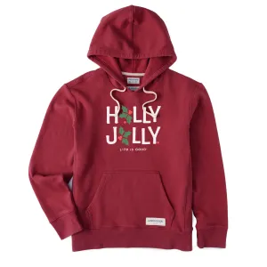 Comfy Street Women's Holly Jolly Simply True Fleece Hoodie