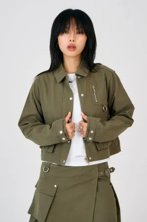 Corps Hardware Utility Jacket Adjustable Hood Feature Anti Pilling Texture