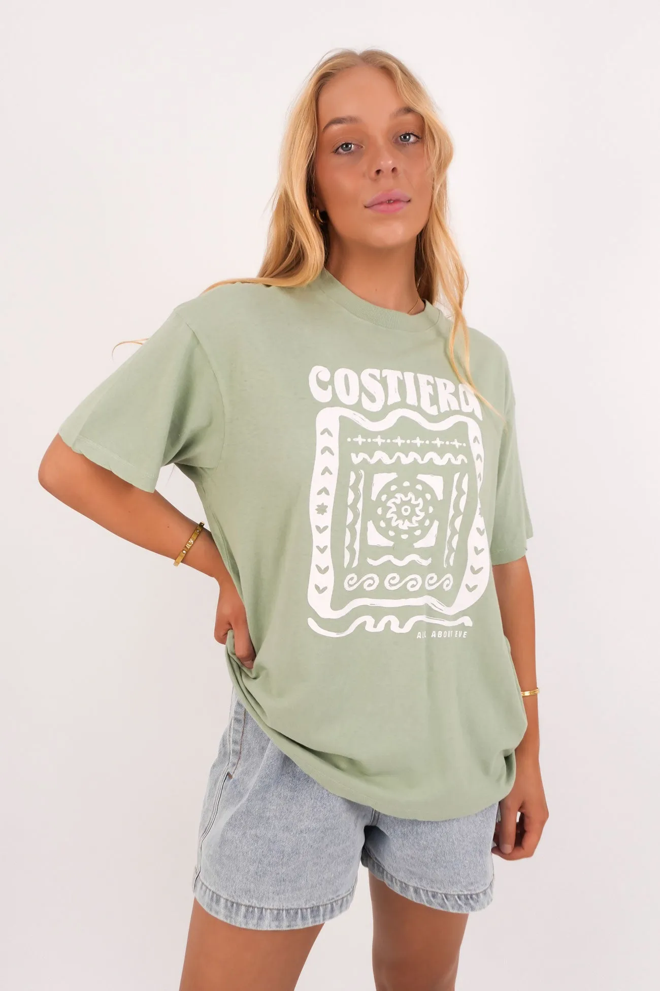 TearResistant Fabric UV Protective Coating Costiera Relaxed Tee Sage