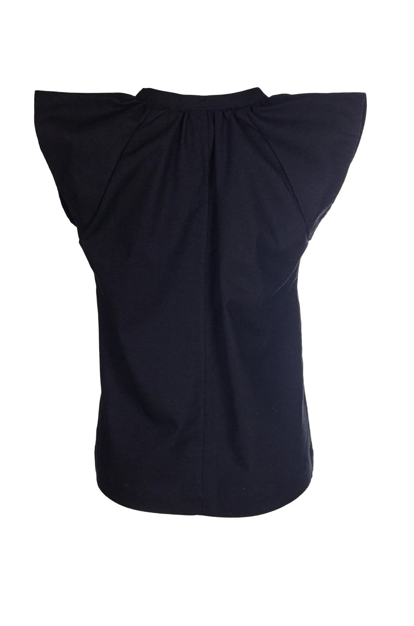 Cotton Linen Blend Top | Black | 6774A1 Universal Clasp Mechanism Lightweight insulation