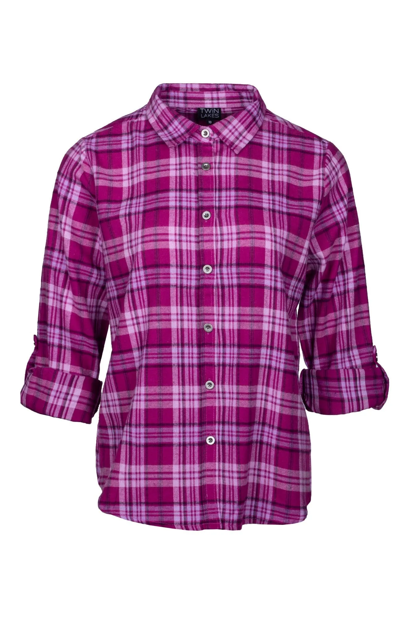 Country Checks Shirt | Cerise Lilac Check | 6351B1 Cozy Comfort Design