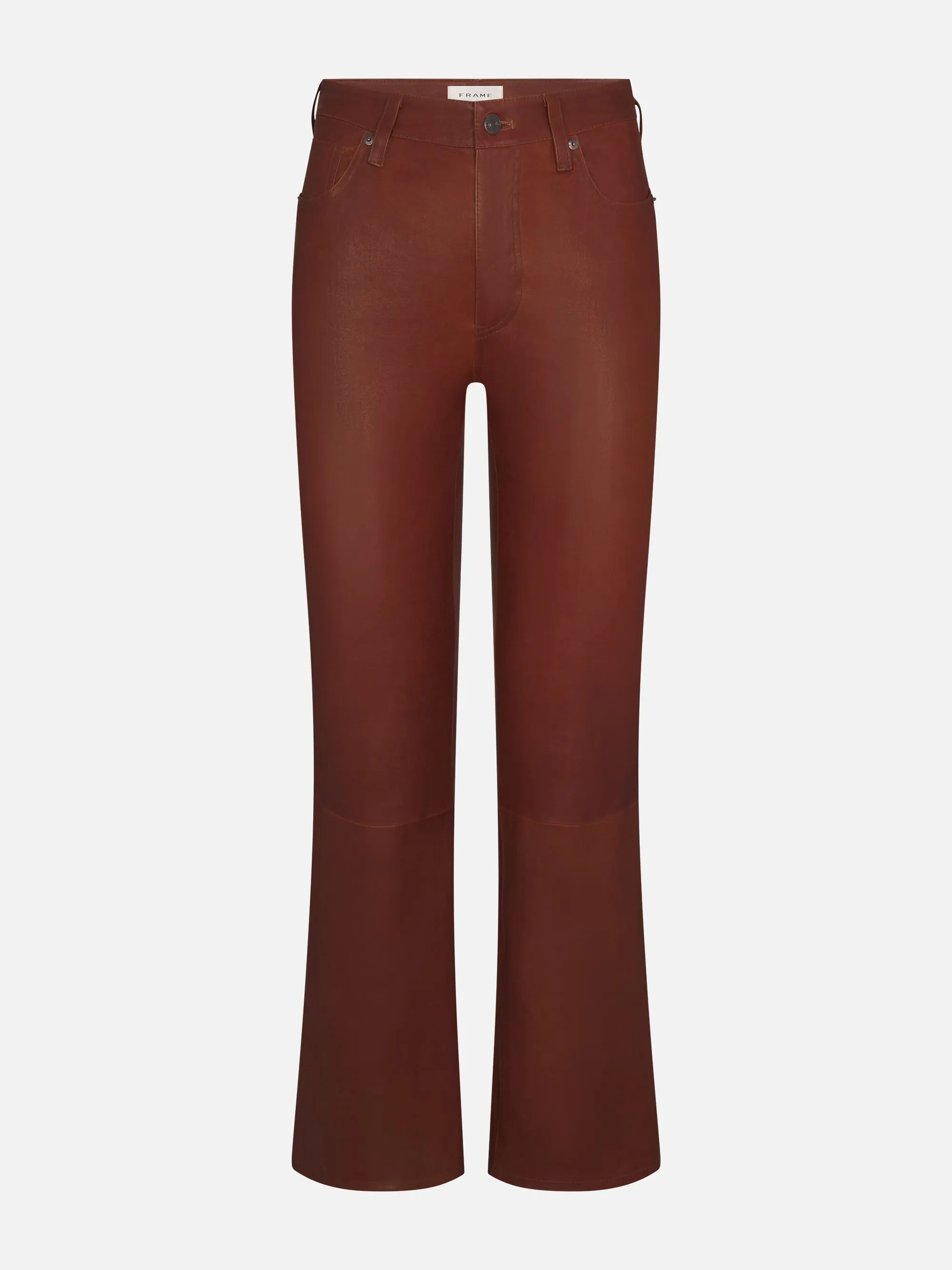 The Leather Reboot Crop -- Whiskey Anti Static Fabric Core Stretch