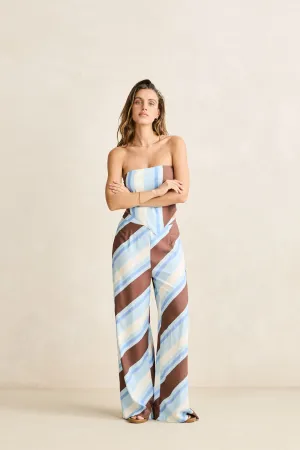 ElasticWaistband Ultra Soft Inner Layer Siesta Stripe Pant  Sky