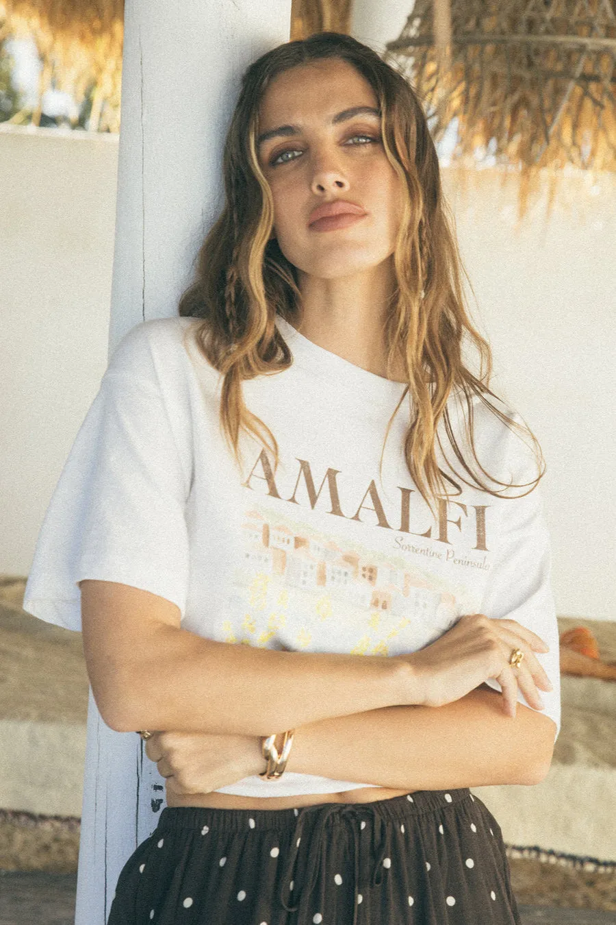 Buttery Soft Fabric All About Eve Amalfi Relaxed Tee Vintage White