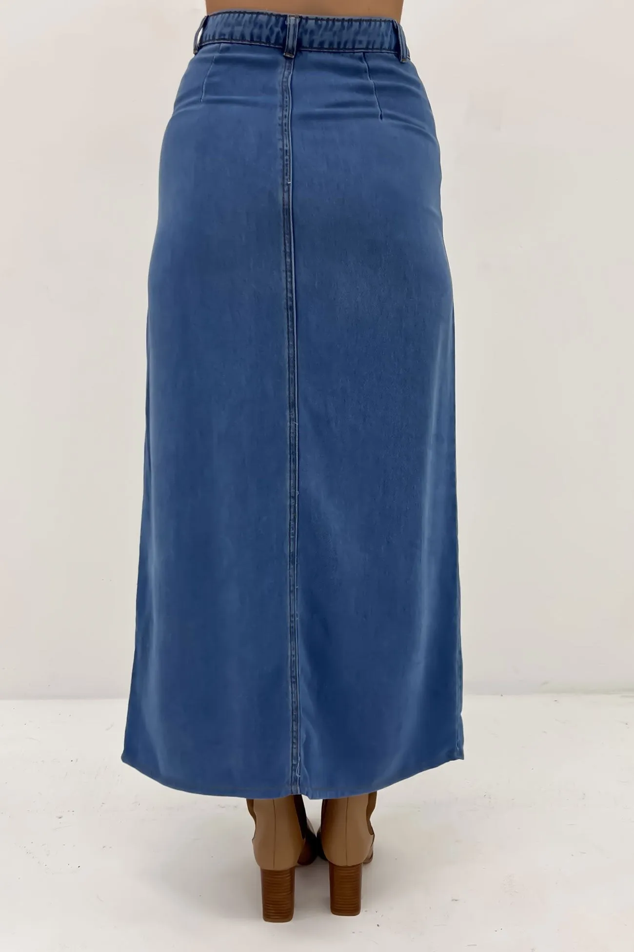 Timeless Touch Everyday Essential Kingsten Maxi Skirt Blue