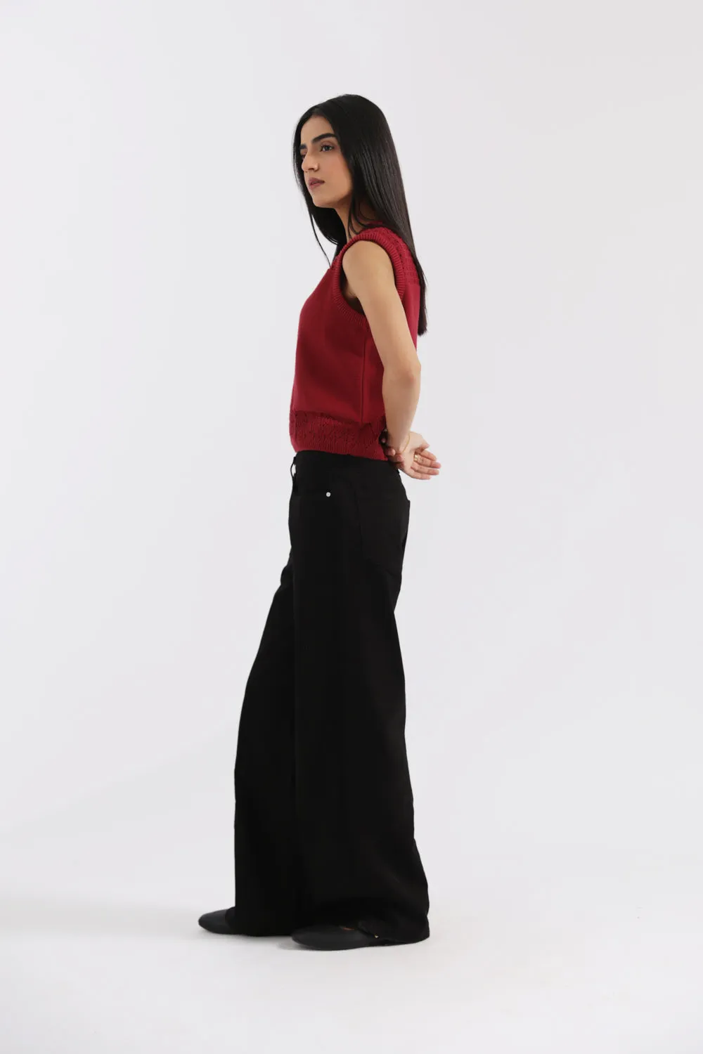 CROCHET KNIT VEST VeganFriendly Material