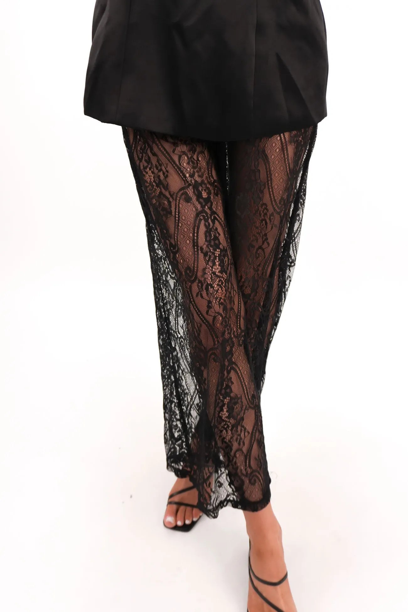 Stone Glow Cullen Lace Jumpsuit Black