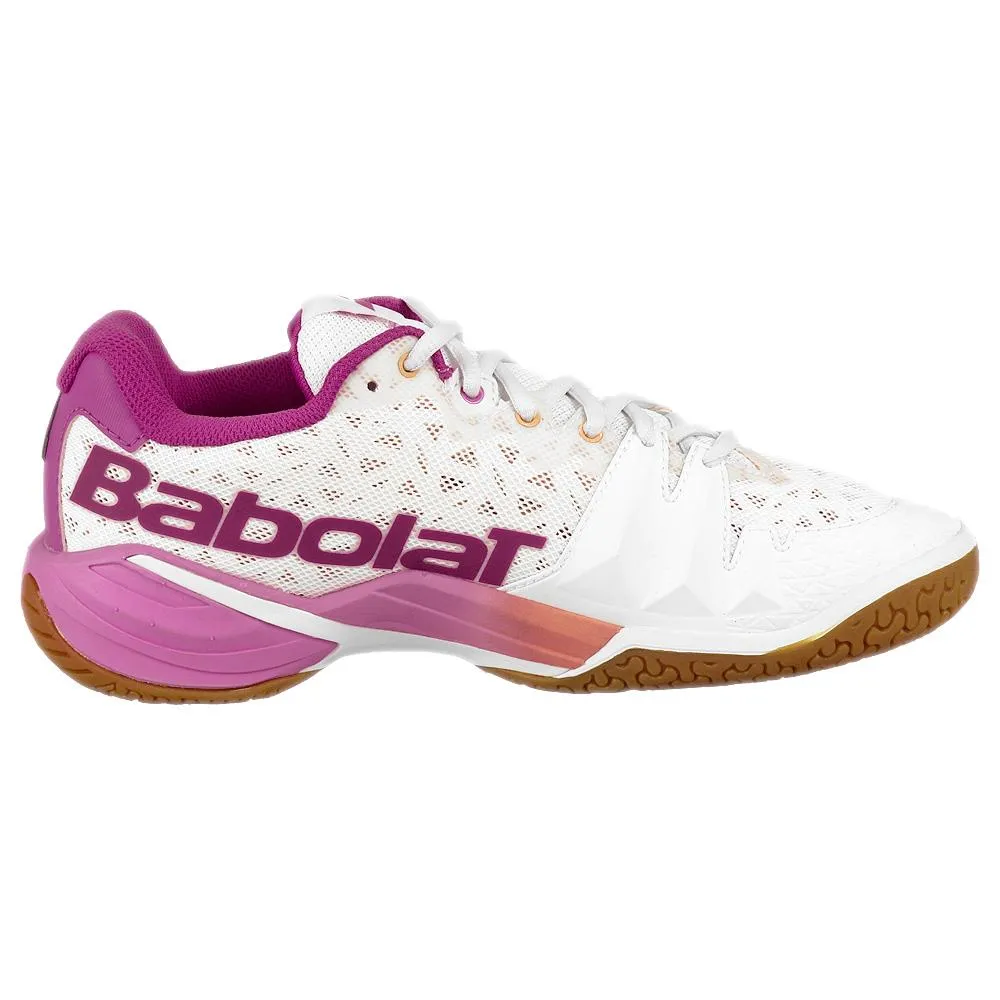 Babolat Women's Shadow Tour - White/Pink Comfort Straps Elastic Band