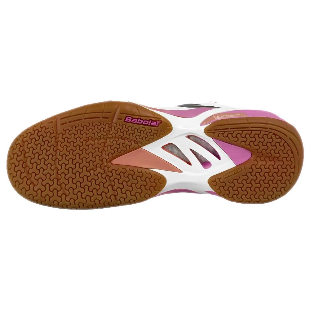 Wide fit Babolat Women's Shadow Tour - White/Pink