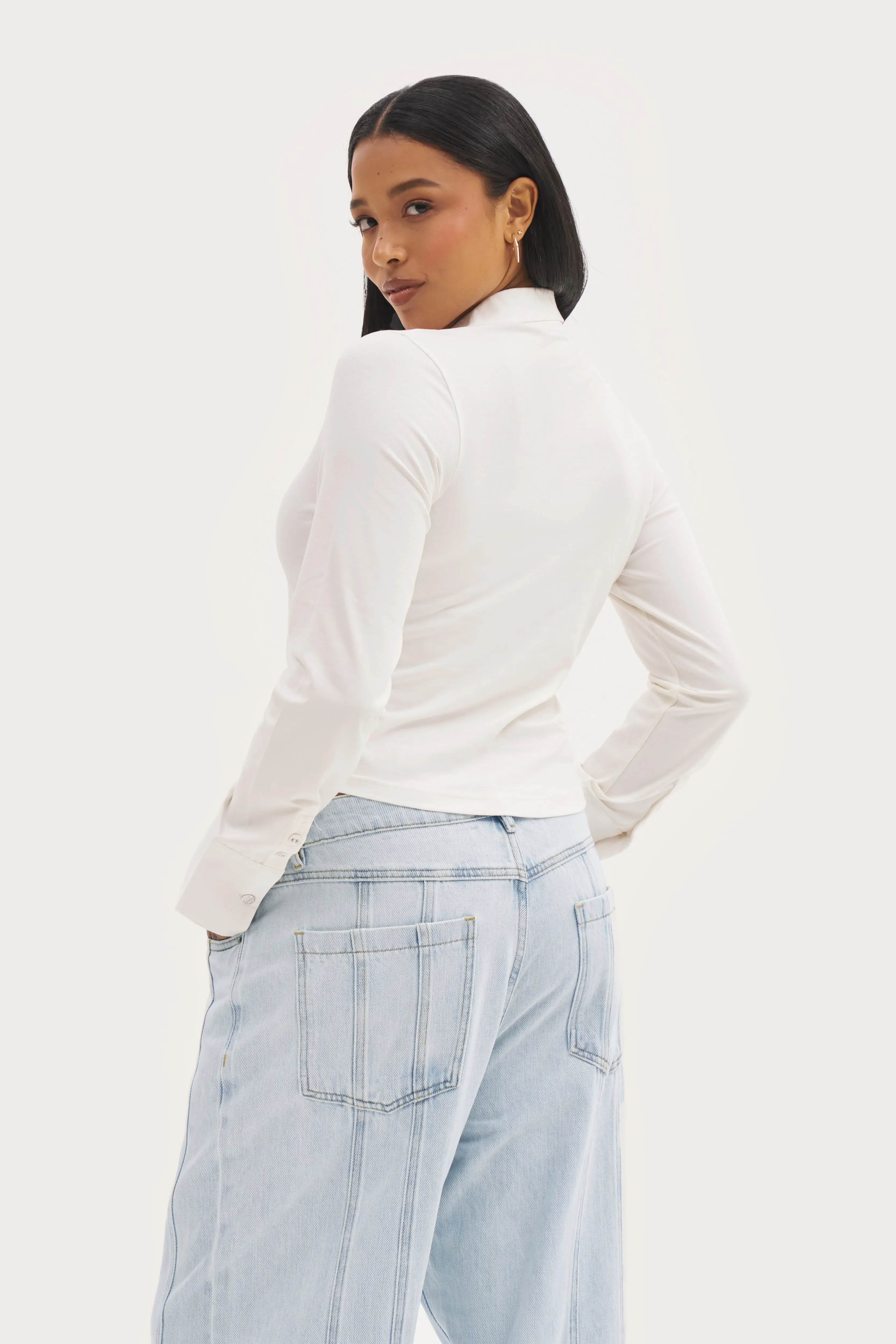 Pocket Detailing Comfort Style Daily Errands Fitted Shirt - White