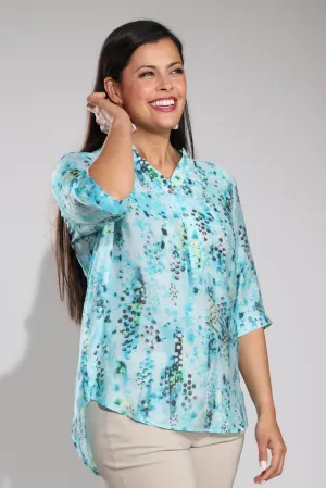 Weekend Comfort Light Casual Wear Blouse | BLUE | 0023C1