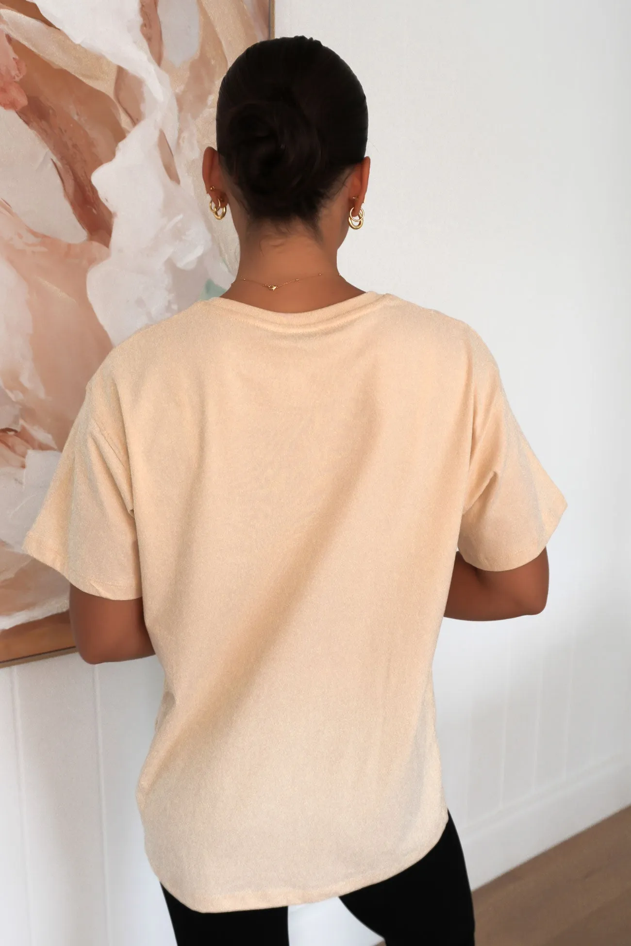 Sporty Layers Asher Logo Tee Beige