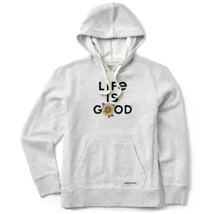 Women's Branded Stacked LIG w Sunflower Simply True Fleece Hoodie Sporty Comfort Sports Style