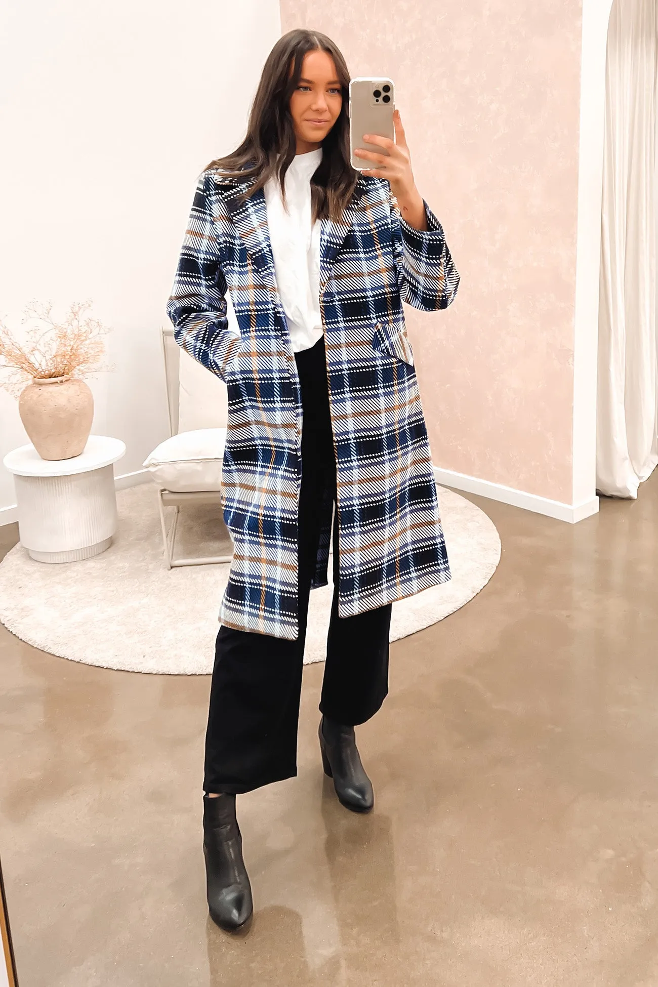 Casual Outdoor Look Daisy Coat Blue