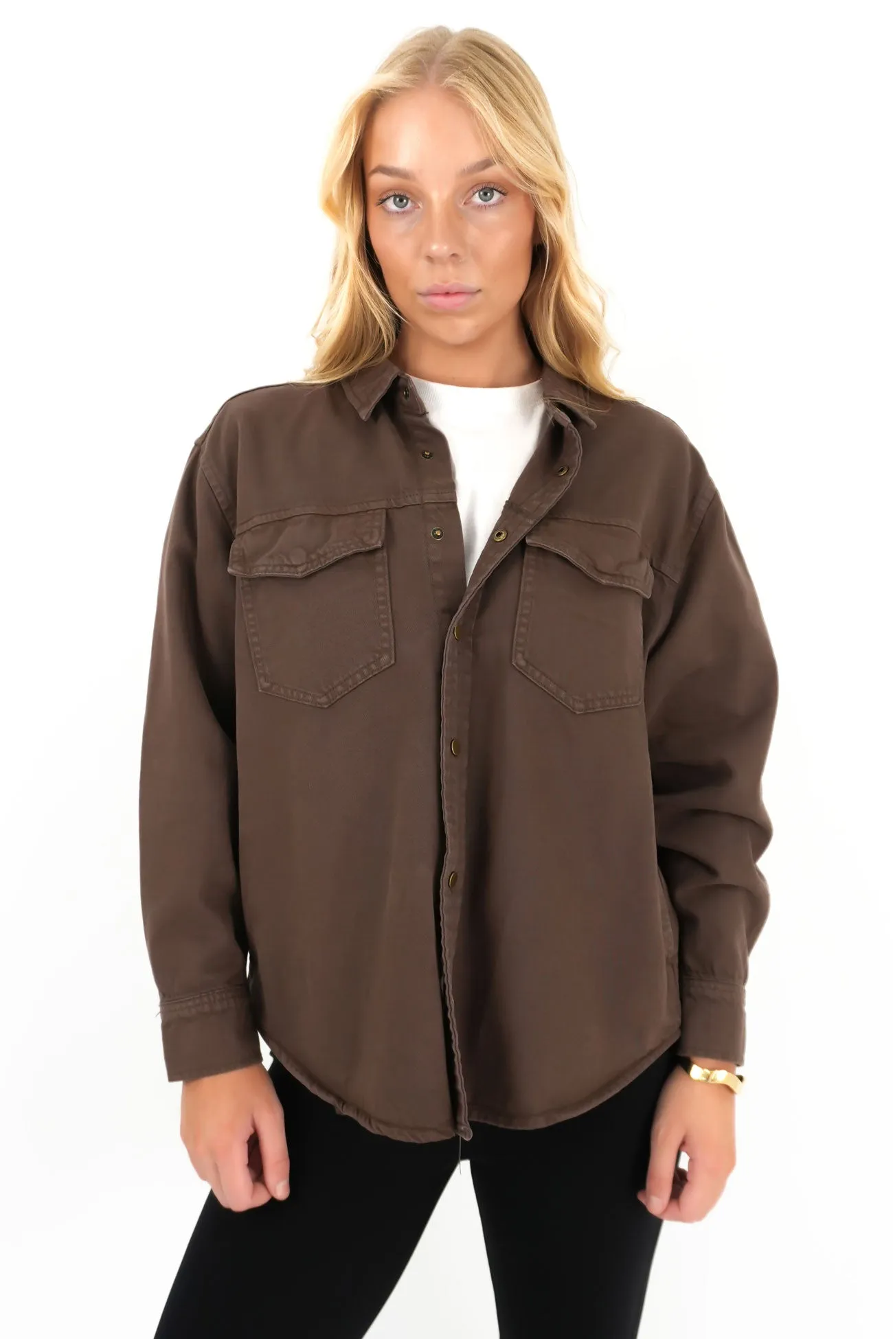 Daisy Overshirt Chocolate Minimalist Wear