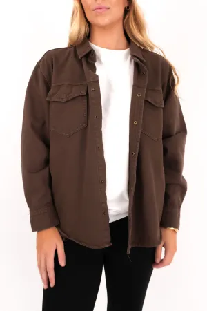 Daisy Overshirt Chocolate spring fashion