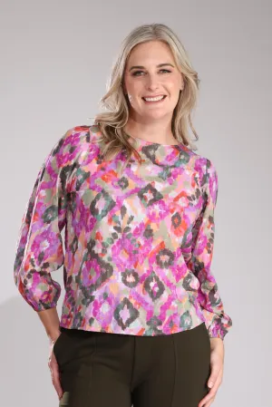 Top | Pink Olive Diamonds | 6531B1 MachineWashable Fabric