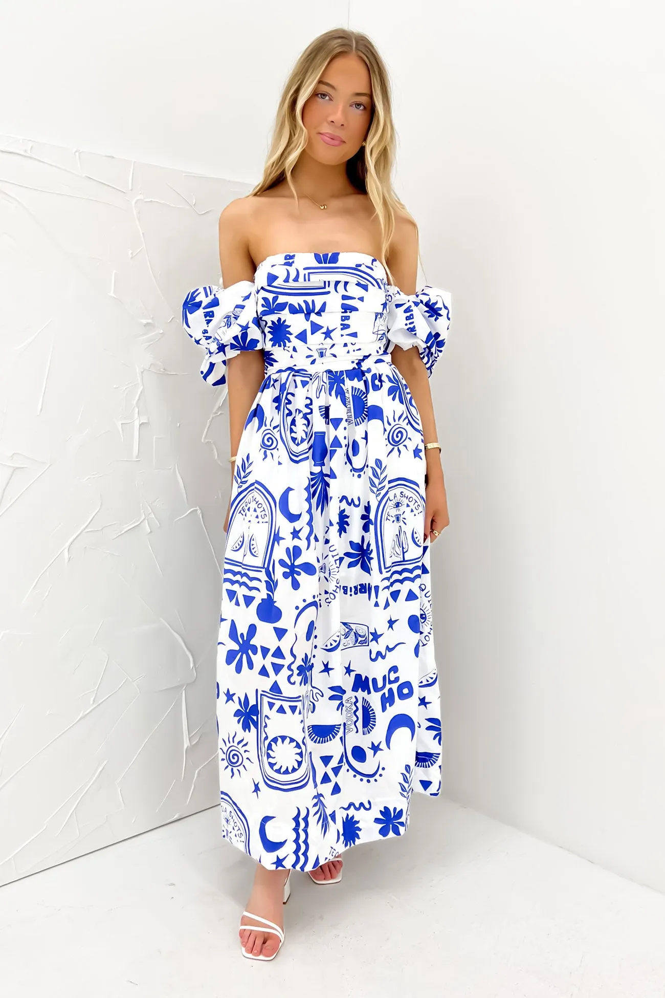 Clean Cut Dempsey Midi Dress Blue Paradise