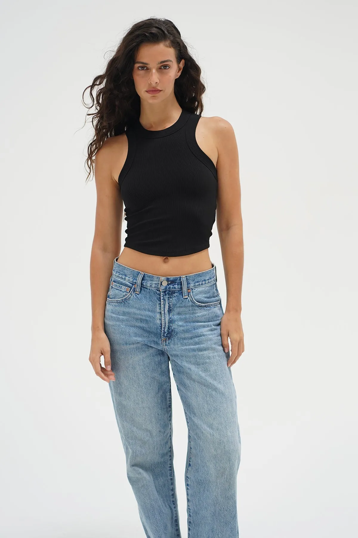 Timeless Skirt Spirit Glow Detra Ribbed Tank - Black