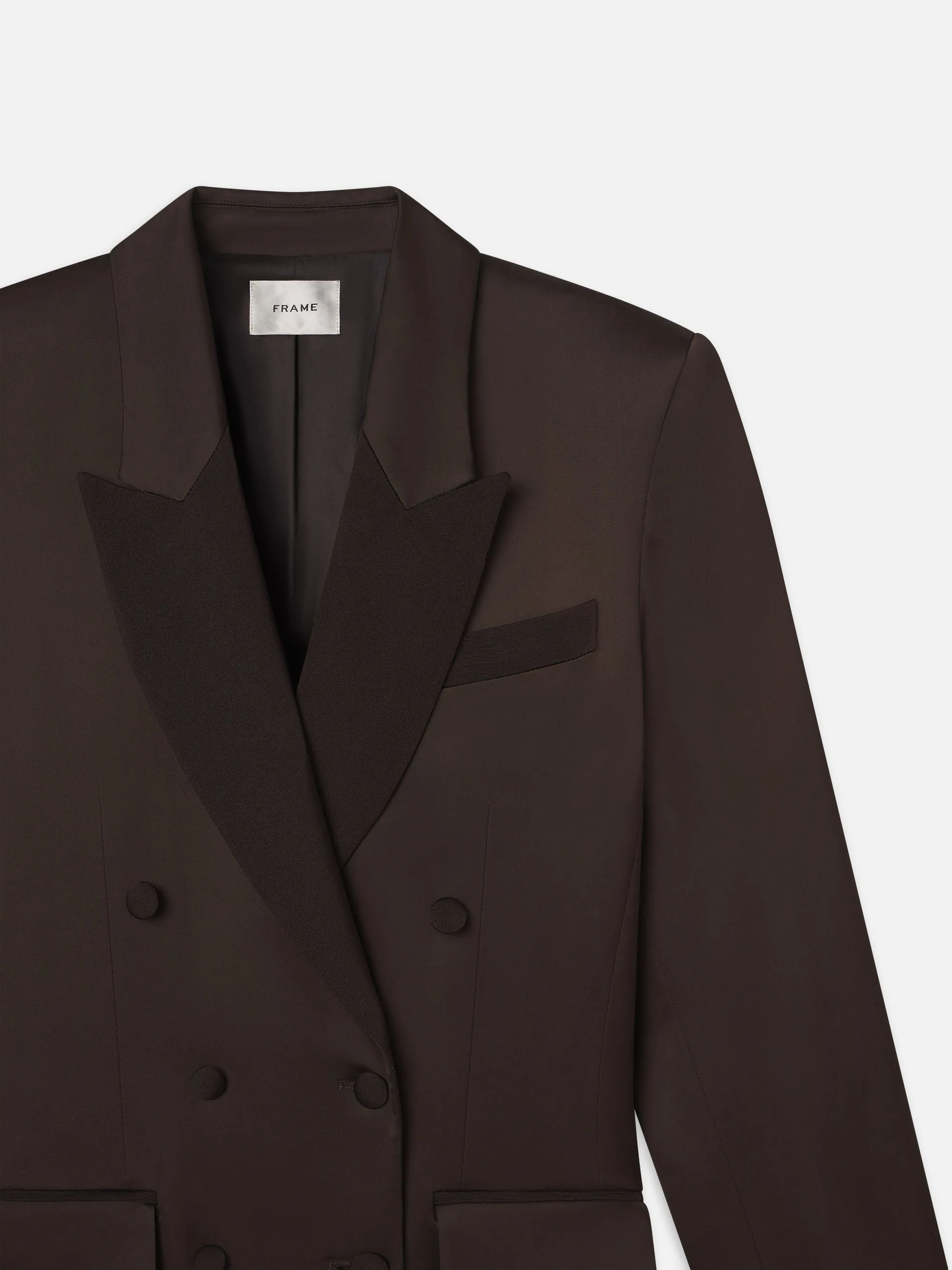 Double-Breasted Slim Blazer -- Espresso All Year Use